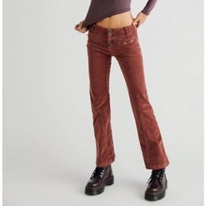 Free People Hit Back Flare velvet pant